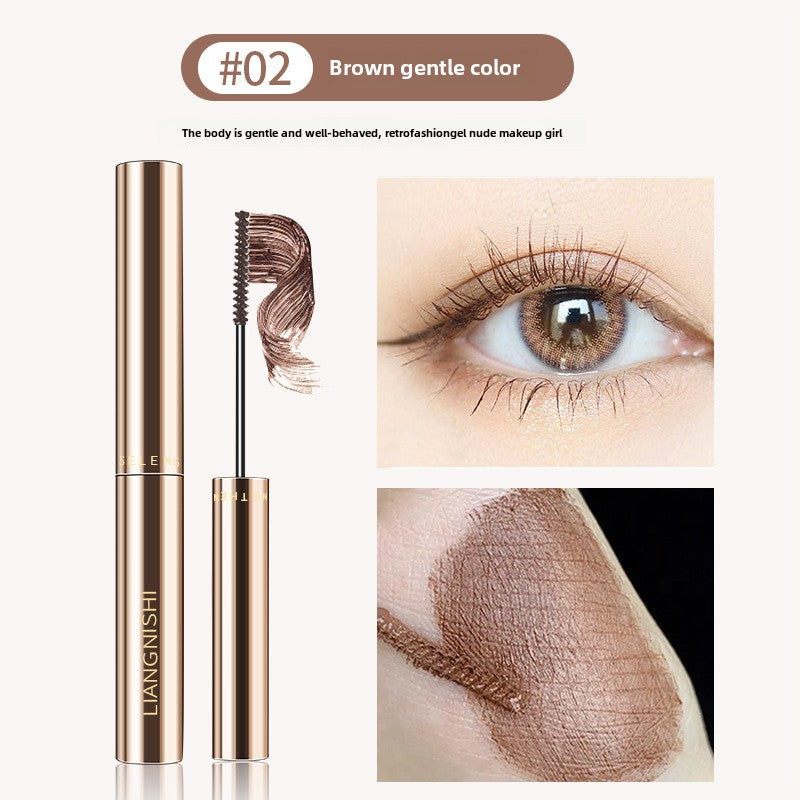 Jingnishi curling mascara long-lasting thick and long light waterproof and sweat-proof color mascara 