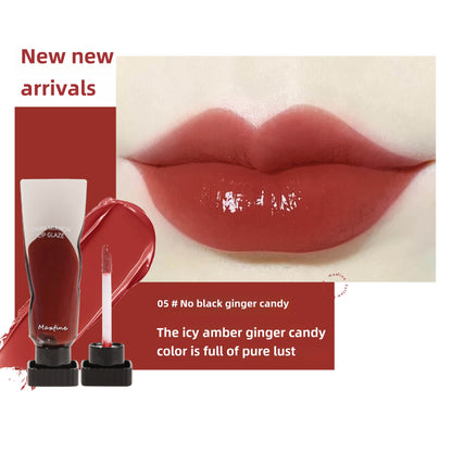 Maxfine black mirror water gloss lip glaze moisturizing mirror lip glaze is not easy to fade color makeup cross-border cosmetics 