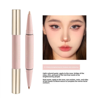 G&amp;Z facial three-dimensional double-headed pen silhouette brightens the face highlight three-dimensional shadow contour matte pearl pen wholesale 