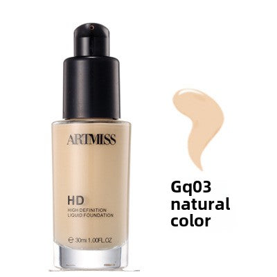 HD nude flawless liquid foundation oil control long-lasting skin care foundation liquid foundation concealer long-lasting no makeup spot 