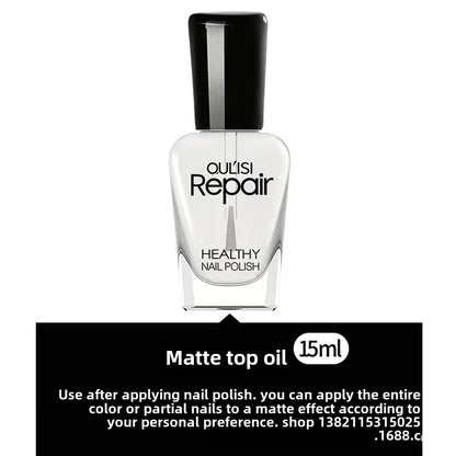 Oris nail polish nutrition plus calcium base oil 15ml transparent nail polish matte oil can not be peeled off 