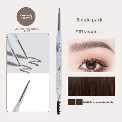 Maxfine soft focus mist shaping eyebrow pencil hard core wild eyebrow double head ultra-fine eyebrow pencil waterproof and sweat-proof makeup female 