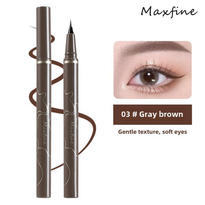 Maxfine ultra-fine eyeliner waterproof, non-smudge makeup, sweat-proof, quick-drying, long-lasting brown eyebrow pen wholesale 