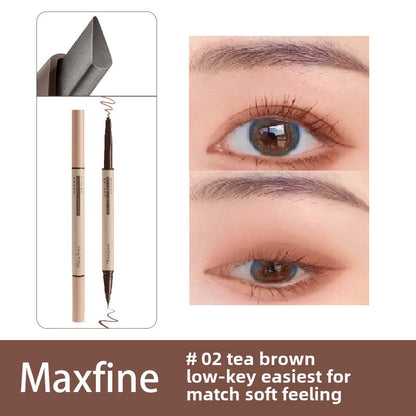 Maxfine three-dimensional double-head eyebrow pencil triangle eyebrow pencil waterproof smooth long-lasting non-fading eyeliner wholesale 