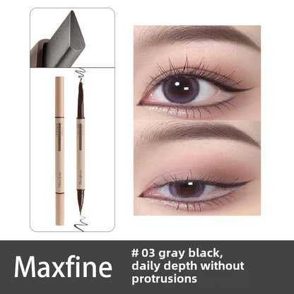 Maxfine three-dimensional double-head eyebrow pencil triangle eyebrow pencil waterproof smooth long-lasting non-fading eyeliner wholesale 