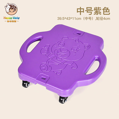 Kindergarten large scooter sensory integration training equipment children's early education home vestibule four-wheel scooter balance board 