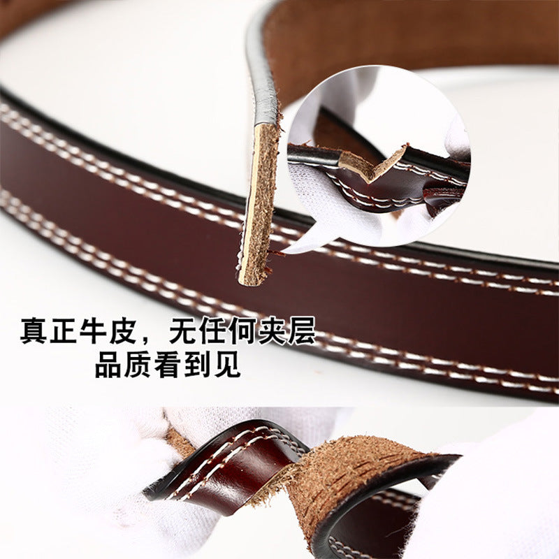 Taobao hot style belt women's leather pin buckle women's thin belt Korean version of casual all-match cowhide pants belt 