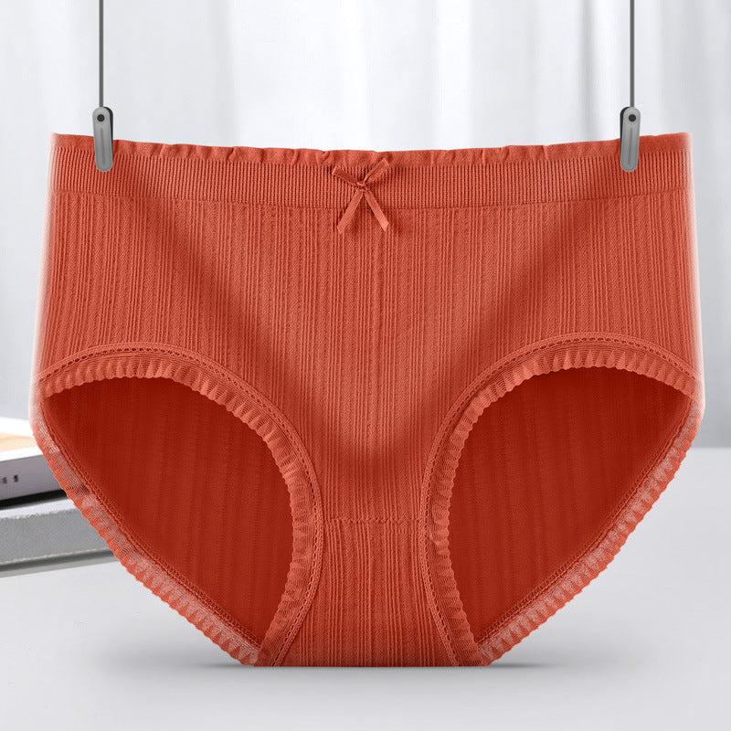 【Independent pack】Explosive style Japanese seamless panties for women mid-waist lace cotton bottom crotch antibacterial girls briefs 