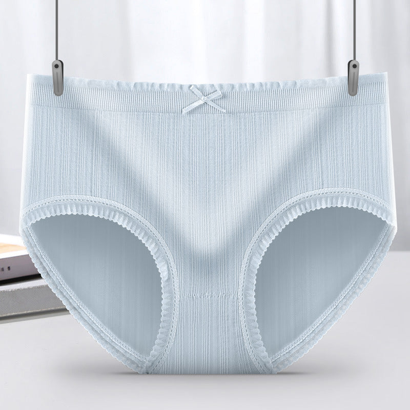 【Independent pack】Explosive style Japanese seamless panties for women mid-waist lace cotton bottom crotch antibacterial girls briefs 