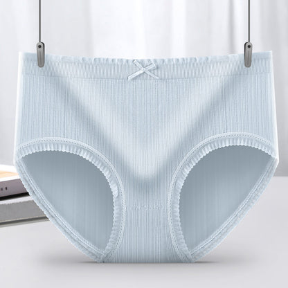 【Independent pack】Explosive style Japanese seamless panties for women mid-waist lace cotton bottom crotch antibacterial girls briefs 