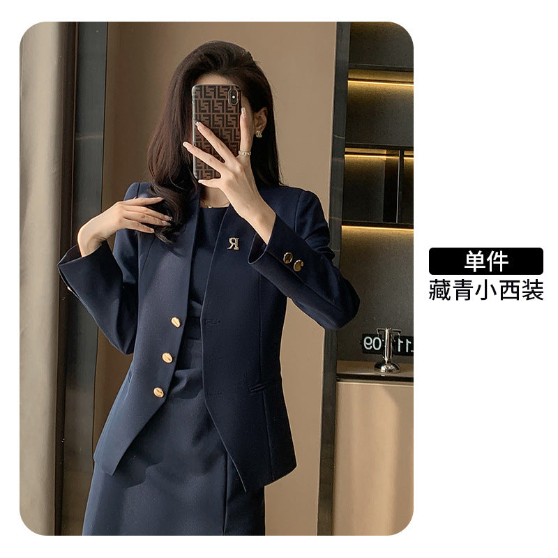 High-end suit skirt women's two-piece summer work clothes temperament formal dress professional dress suit jacket 