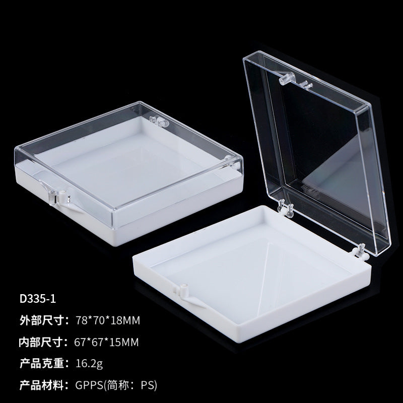 Handmade Nail Storage Box Transparent Cover Transparent Bottom Acrylic Nail Nail Packaging Box လက်ကား 