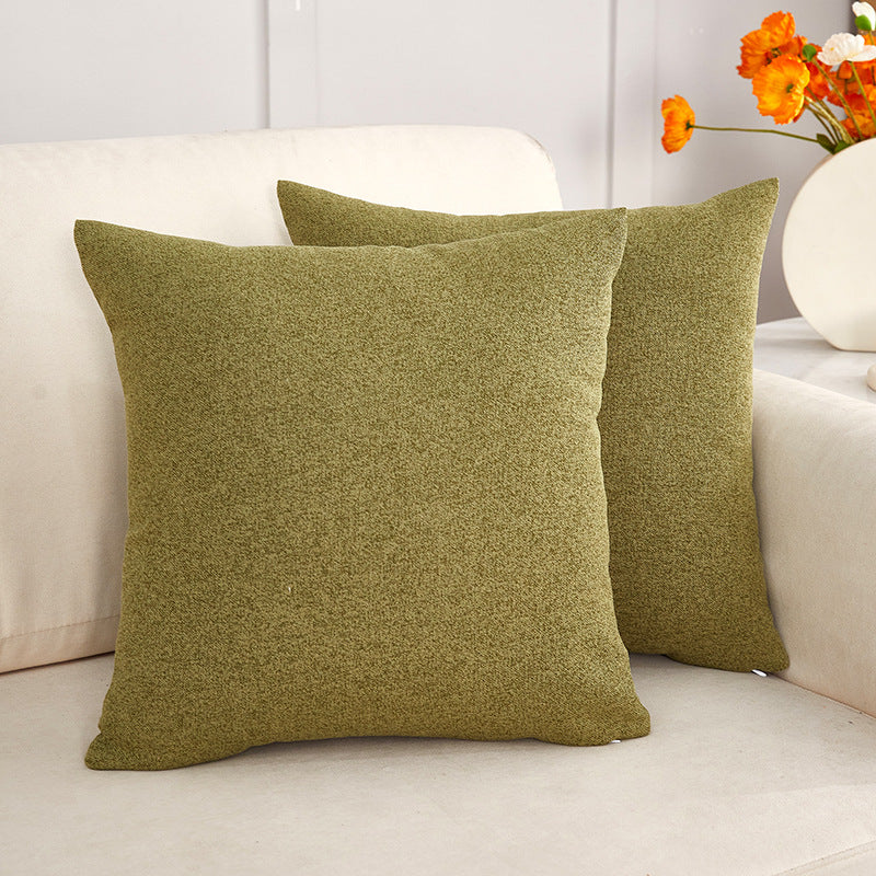 Nordic style solid color cotton linen pillowcase living room sofa cushion office waist back pillow bedside large backrest pillow 