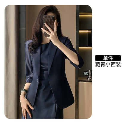 High-end suit skirt women's two-piece summer work clothes temperament formal dress professional dress suit jacket 