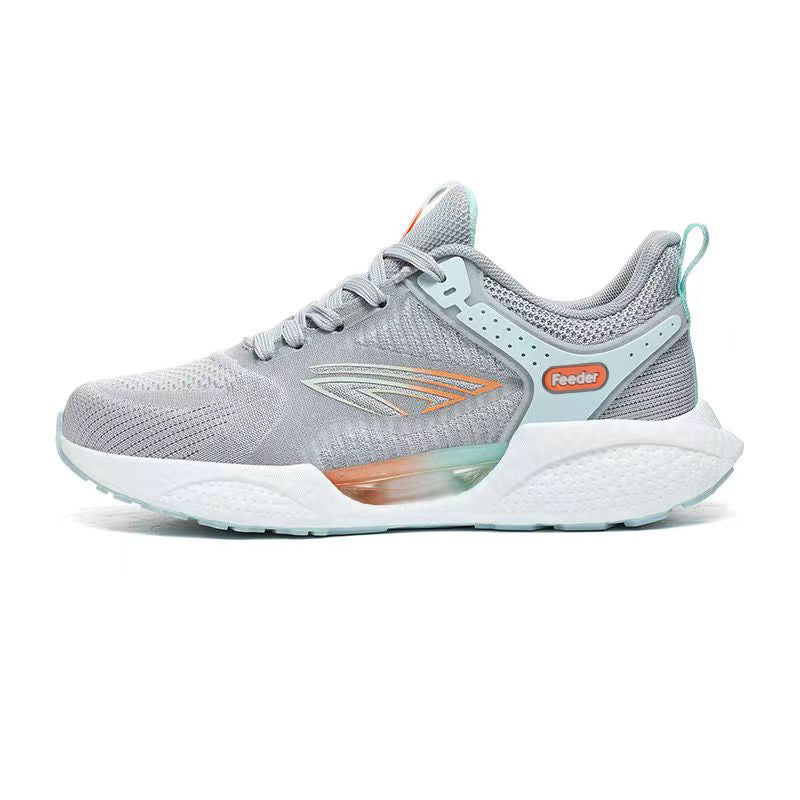 Flying weaving sports shoes girls spring popcorn sole casual shoes women's lightweight shock-absorbing professional running shoes ladies 