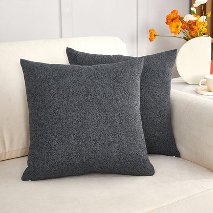 Nordic style solid color cotton linen pillowcase living room sofa cushion office waist back pillow bedside large backrest pillow 