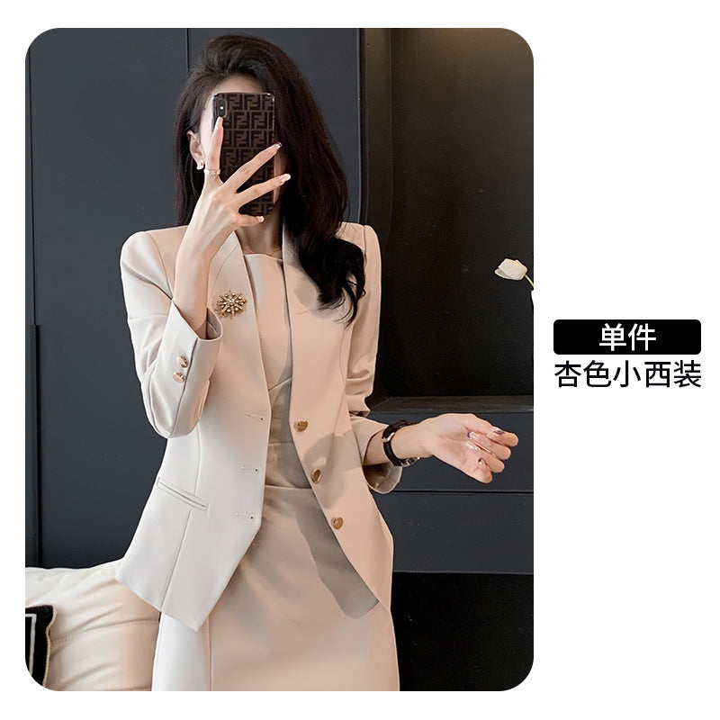 High-end suit skirt women's two-piece summer work clothes temperament formal dress professional dress suit jacket 