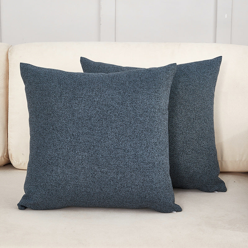 Nordic style solid color cotton linen pillowcase living room sofa cushion office waist back pillow bedside large backrest pillow 