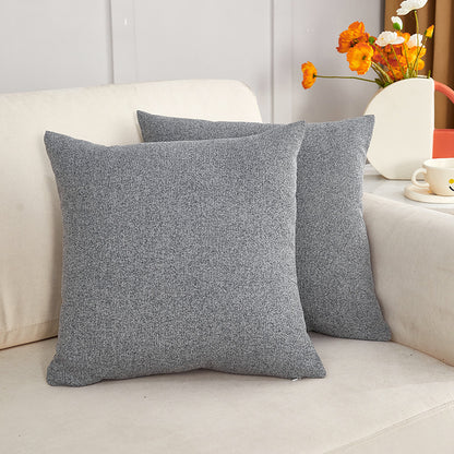 Nordic style solid color cotton linen pillowcase living room sofa cushion office waist back pillow bedside large backrest pillow 