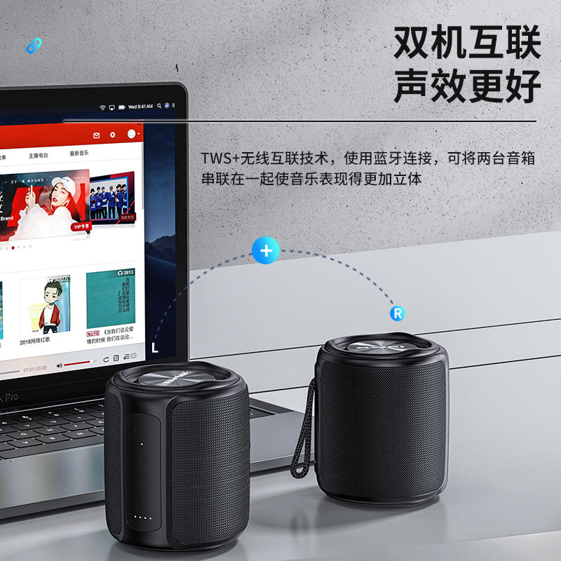 AWEI用维新款跨境便携户外蓝牙音箱 IPX6防水大音量TWS互联音响