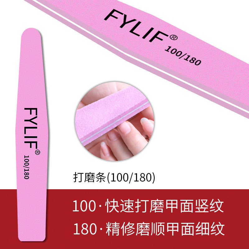 Manicure nail file with printed diamond-shaped manicure washboard grinding strip polishing strip high-quality emery strip wholesale 