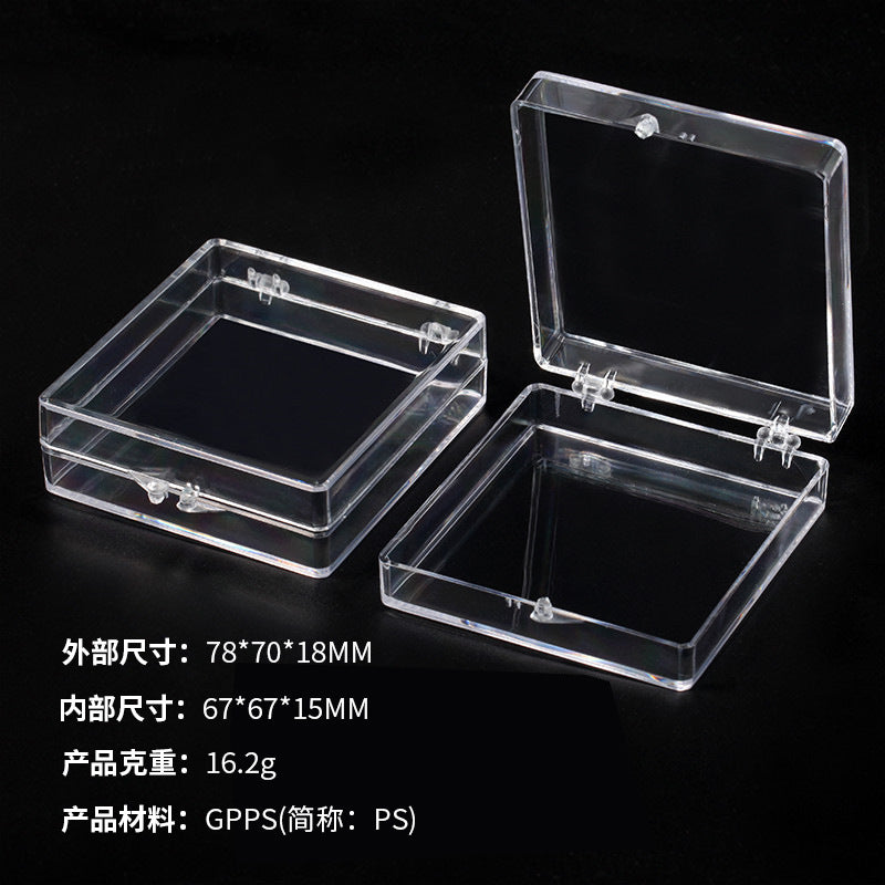 Handmade Nail Storage Box Transparent Cover Transparent Bottom Acrylic Nail Nail Packaging Box လက်ကား 