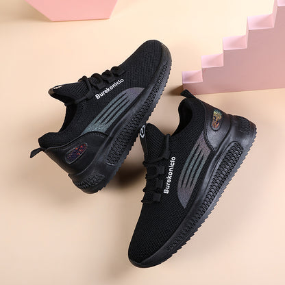 Ins net red fashion women's shoes Korean version trendy casual shoes 2021 spring new breathable flying woven shoes sports shoes 