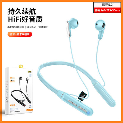 Baitong DPN-02 semi-in-ear Bluetooth headset neck-mounted long battery life sports headset noise-cancelling subwoofer headset