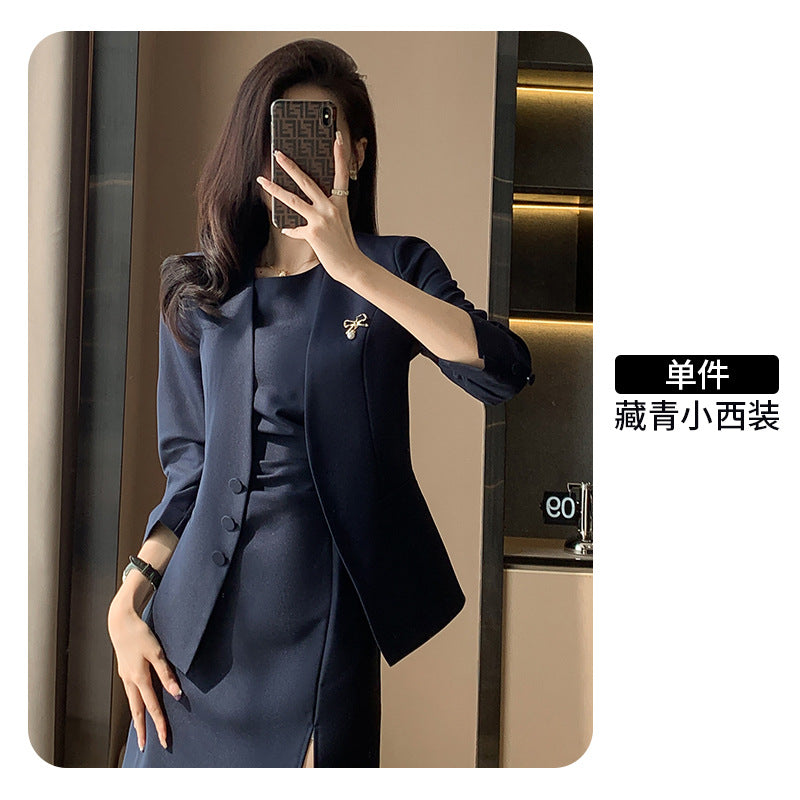 High-end suit skirt women's two-piece summer work clothes temperament formal dress professional dress suit jacket 