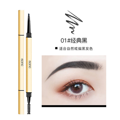 Oris Slim ရွှေရောင် Chopsticks Eyebrow Pencil Girls Double-Headed Eyebrow Pen Beginner Tea Brown Thrush Beauty Makeup 