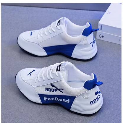 Couple's small white shoes men's and women's four seasons new women's shoes casual all-match flat sneakers men's shoes lace-up casual shoes 