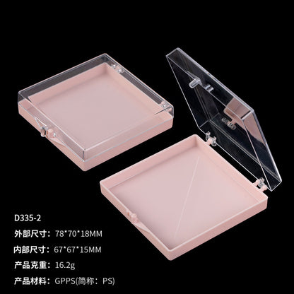 Handmade Nail Storage Box Transparent Cover Transparent Bottom Acrylic Nail Nail Packaging Box လက်ကား 