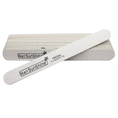 High-end wood chip nail file gray and white double-sided polishing strip 180/240 thickened wood chip nail sunshine 