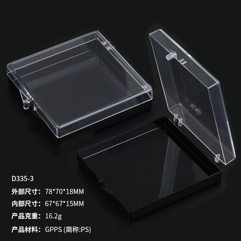 Handmade Nail Storage Box Transparent Cover Transparent Bottom Acrylic Nail Nail Packaging Box လက်ကား 