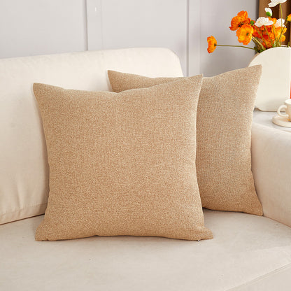 Nordic style solid color cotton linen pillowcase living room sofa cushion office waist back pillow bedside large backrest pillow 