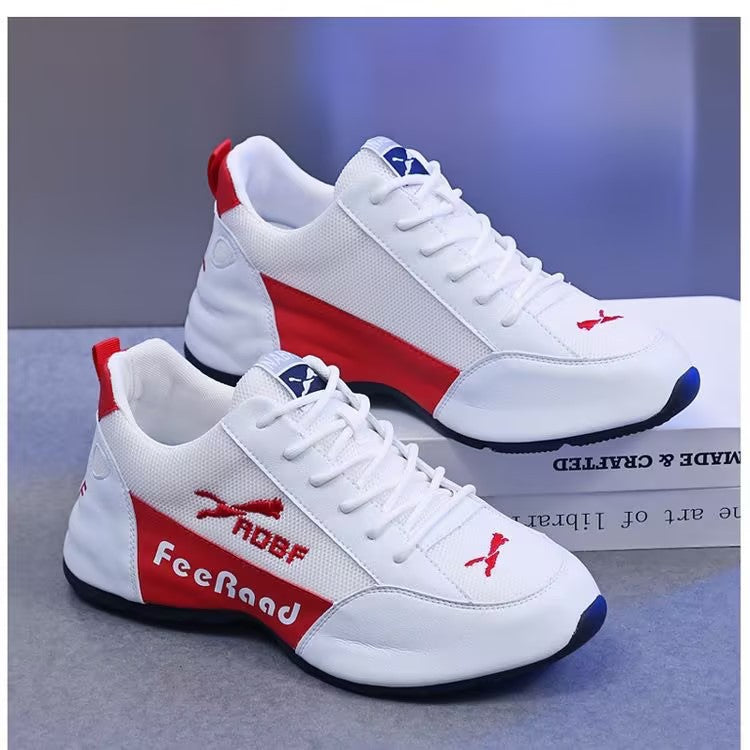 Couple's small white shoes men's and women's four seasons new women's shoes casual all-match flat sneakers men's shoes lace-up casual shoes 