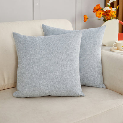 Nordic style solid color cotton linen pillowcase living room sofa cushion office waist back pillow bedside large backrest pillow 